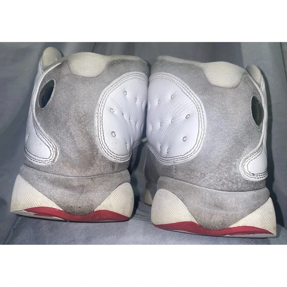 Jordan Air Jordan 13 Retro Grey White Red High Top Leather Sneaker Mens 9
